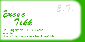 emese tikk business card